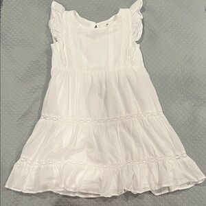H&M Girls Flounced Lace-Trimmed Dress